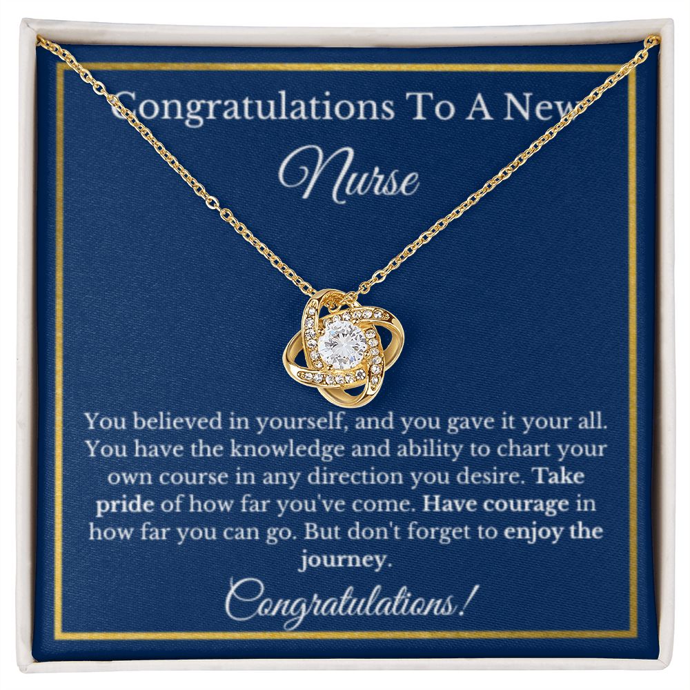 Nurse Gifts for Women, Gold Jewelry Diamond Necklace, RN Gifts for Nurses, Gift for Practitioner, Graduation, School Nurse, Registered Nurse