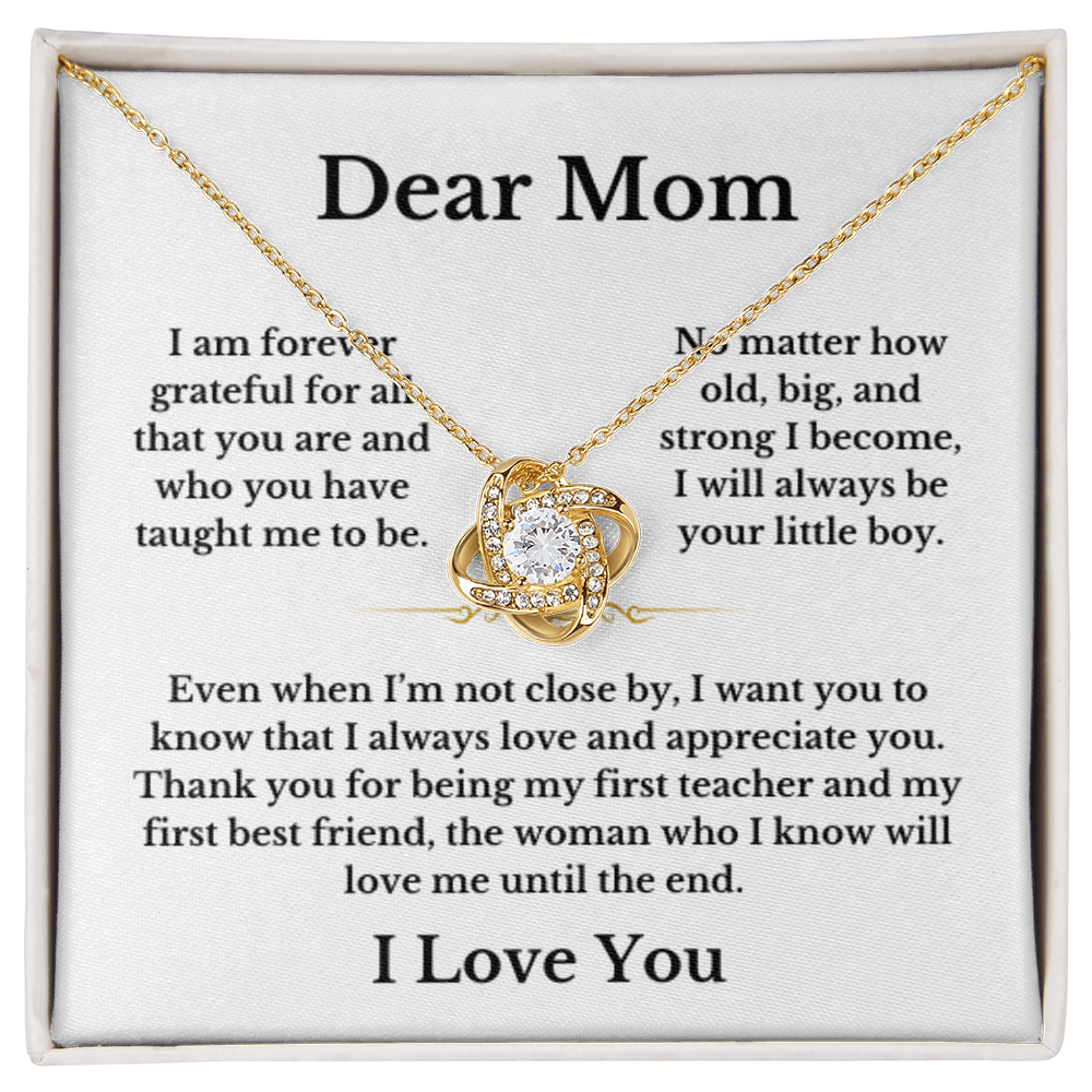 Dear Mom From Son Love Knot Gift Necklace