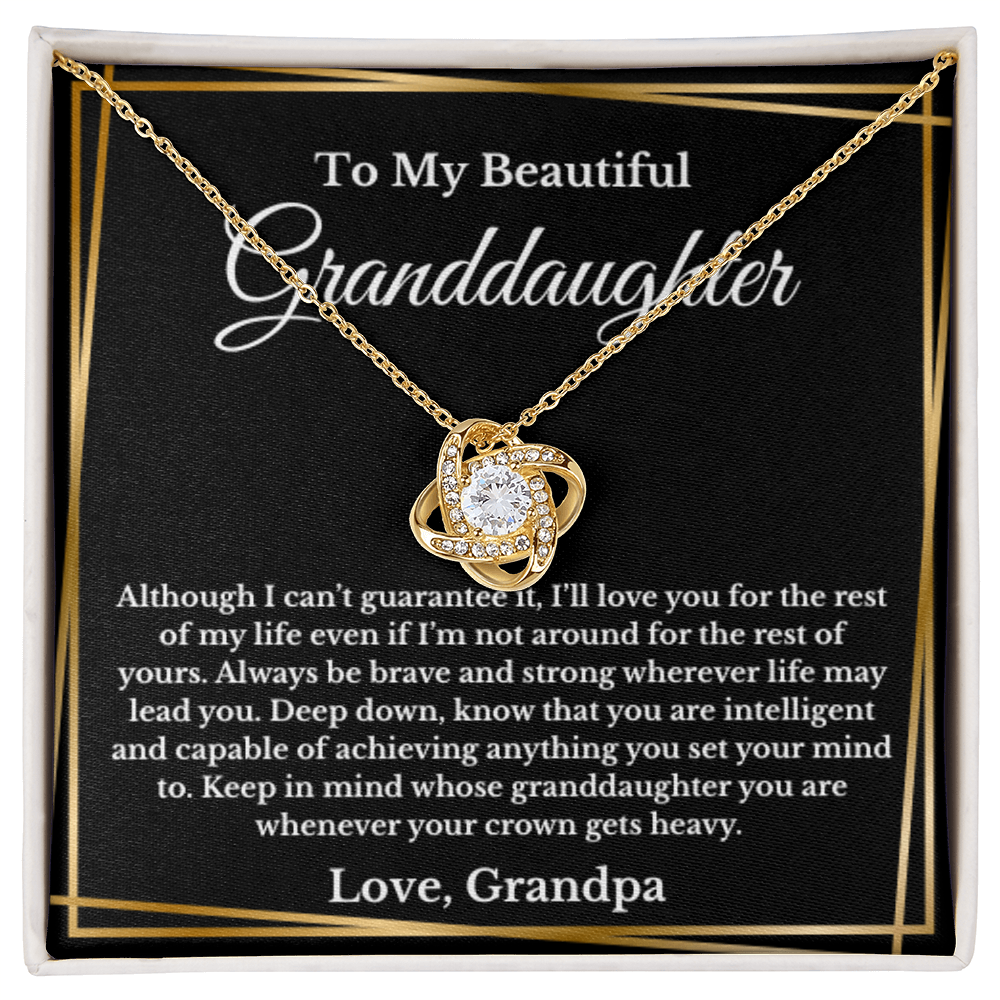 To My Beautiful Granddaughter Necklace From Grandpa