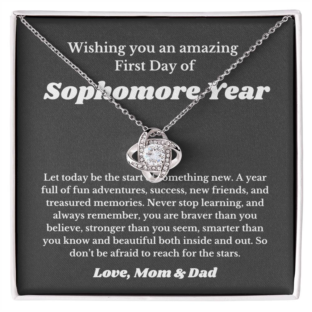 First Day Of Sophomore Year, For Daughter, Son, Back To School Gift Necklace Jewelry High School