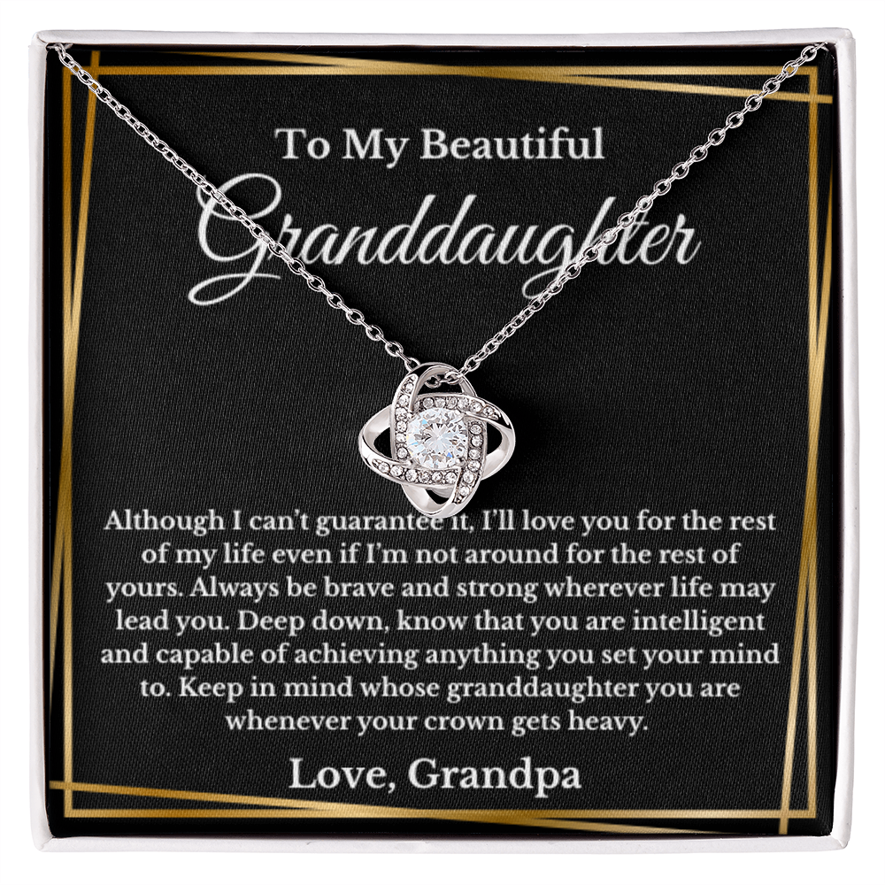 To My Beautiful Granddaughter Necklace From Grandpa
