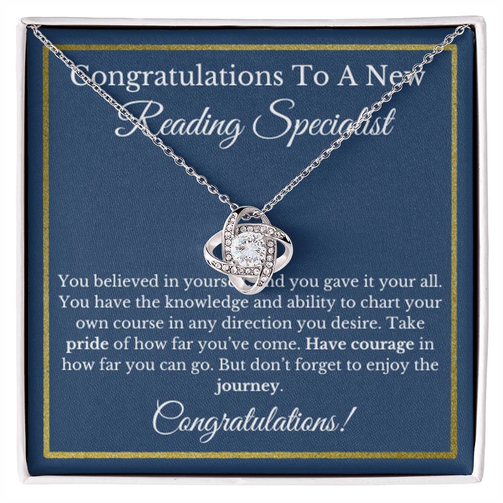 Reading Specialist Gift, Literacy Coach Necklace, Graduation Jewelry for English Teacher, Future Reading Specialist