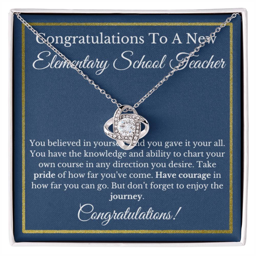 Elementary School Teacher Gift, Graduation Necklace for Her, Thoughtful Jewelry for Future Elementary Teacher, Teacher Grad Present