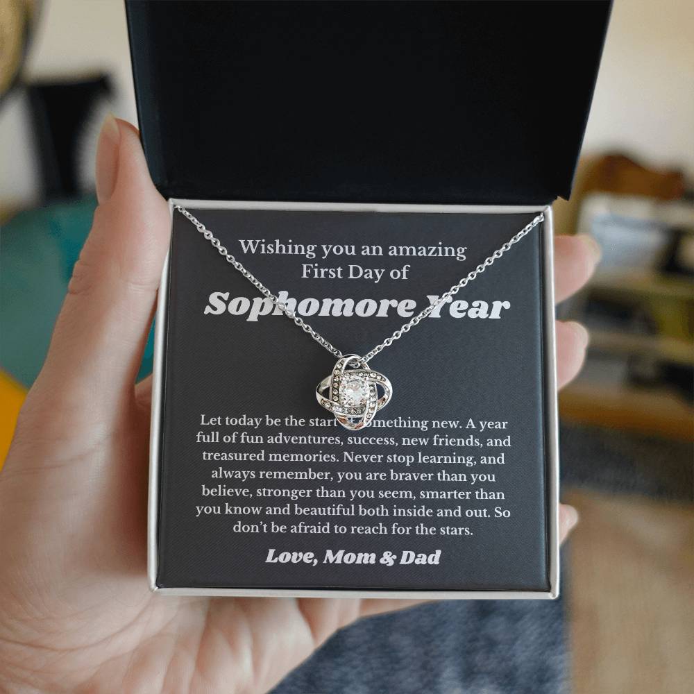 First Day Of Sophomore Year, For Daughter, Son, Back To School Gift Necklace Jewelry High School