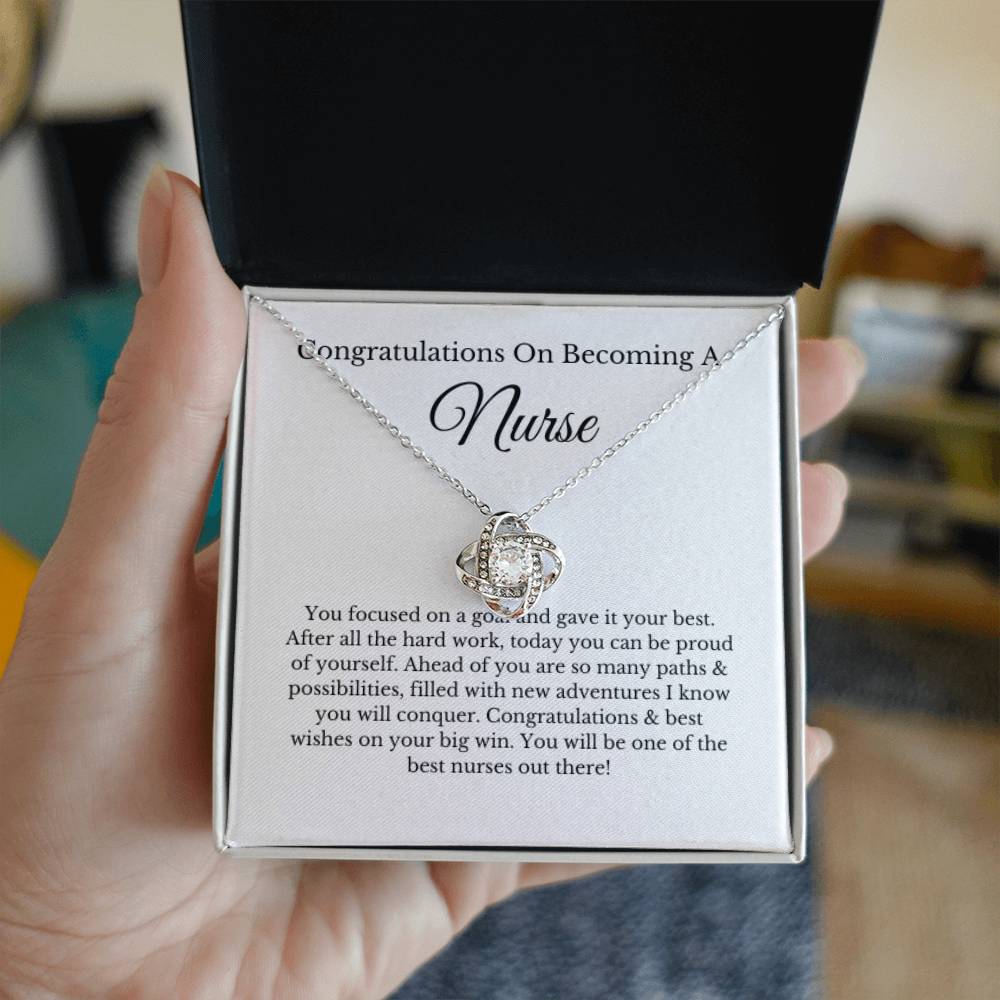 Love Knot, Nurse Graduation Gift, Graduation Gift For Nurse, New Nurse Gift, Future Nurse Gift, Nursing Student Graduation Gift Necklace