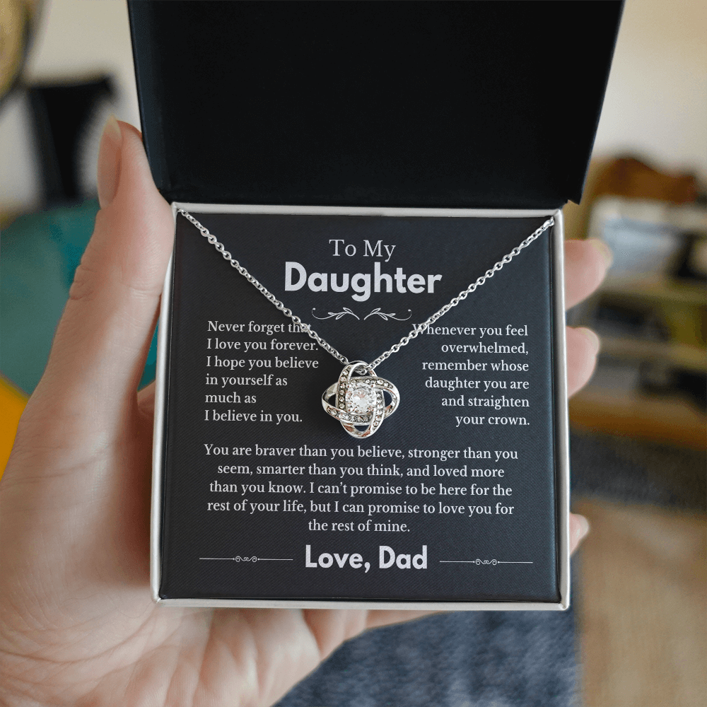 To My Daughter Crown Necklace From Dad