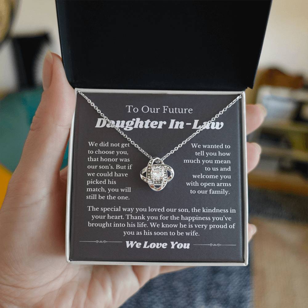 Future Daughter In Law Gift, Love Knot Necklace, Daughter In Law Into Family, Wedding Gift