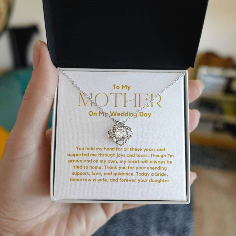 Mother of The Bride Gift, to Mom on My Wedding Day, Necklace from Daughter.