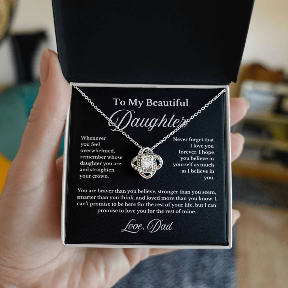 To My Beautiful Daughter Necklace Gift From Dad, Jewelry