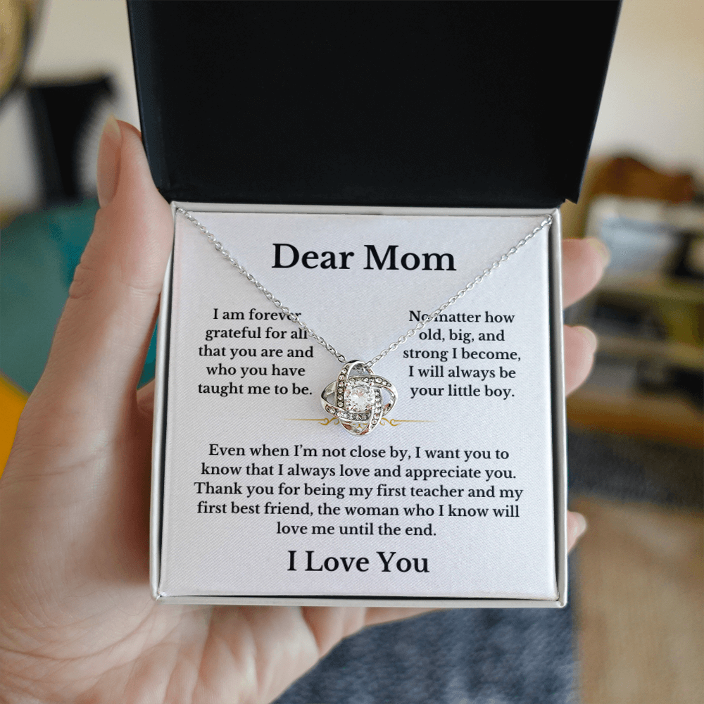 Dear Mom From Son Love Knot Gift Necklace