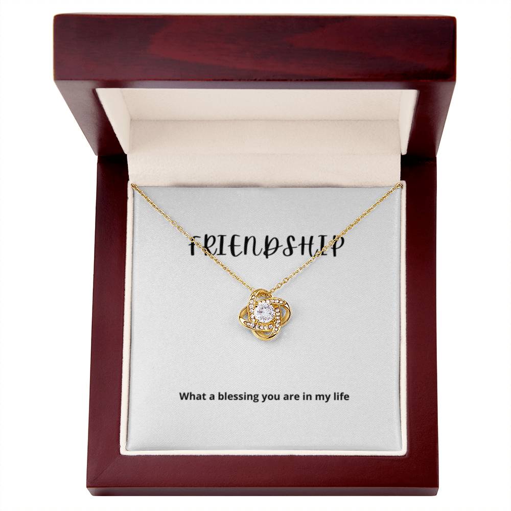 EllePendants Knot of Friendship, Hearts Friendship Necklace, Best Friend Necklaces, Friendship Jewelry Long Distance Birthday Christmas, Love Knot