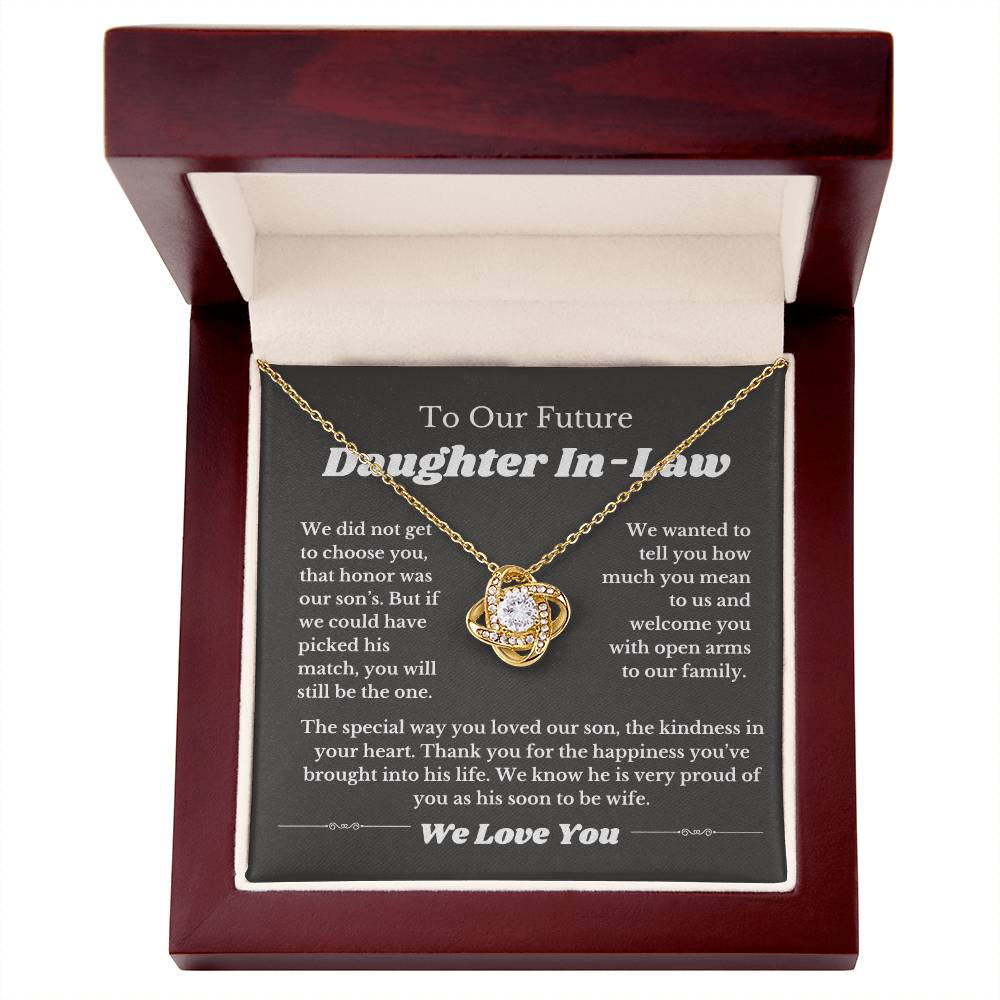 Future Daughter In Law Gift, Love Knot Necklace, Daughter In Law Into Family, Wedding Gift