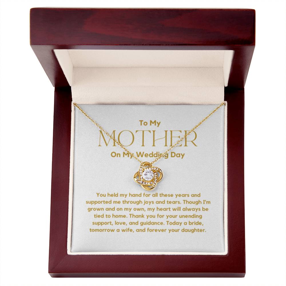 Mother of The Bride Gift, to Mom on My Wedding Day, Necklace from Daughter.