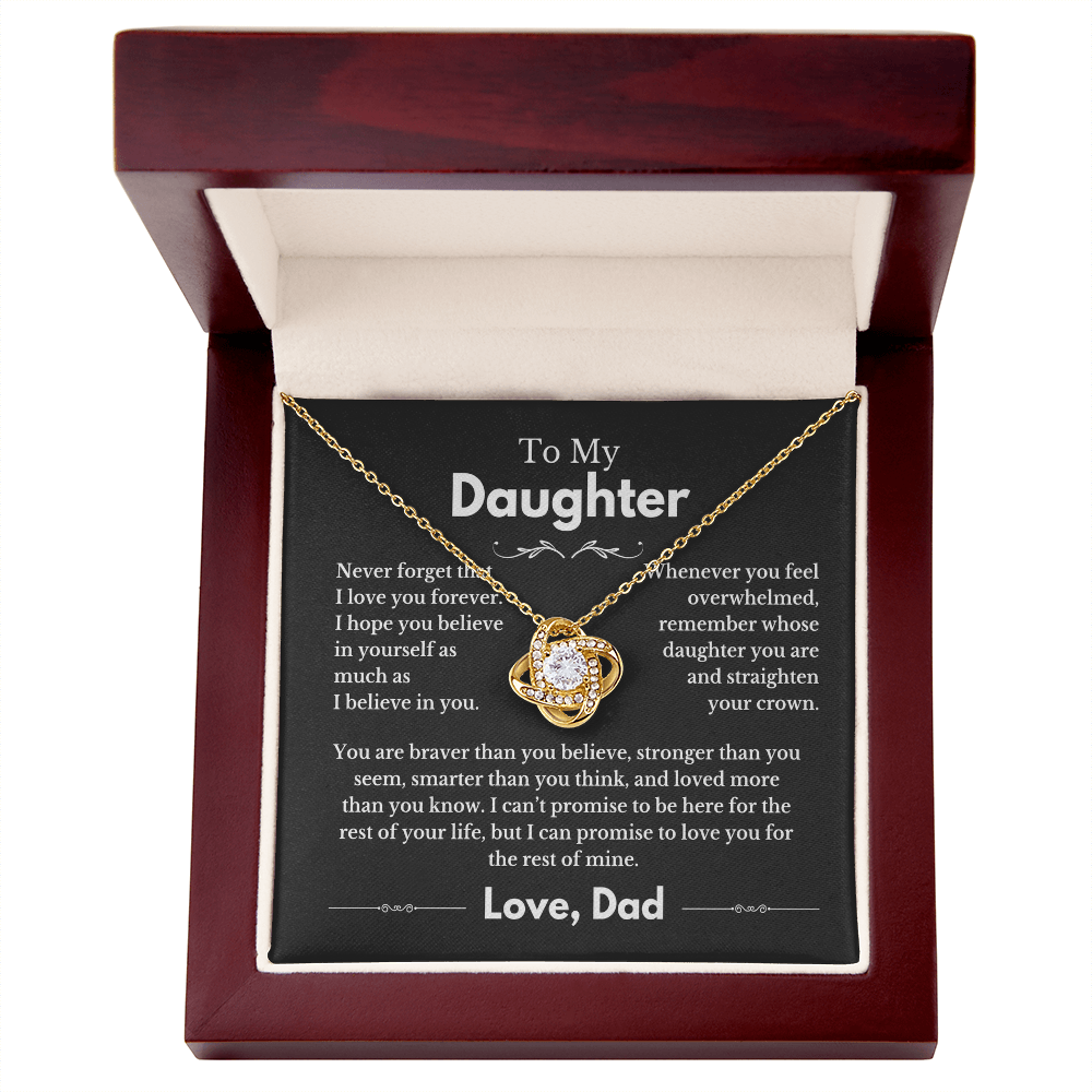 To My Daughter Crown Necklace From Dad
