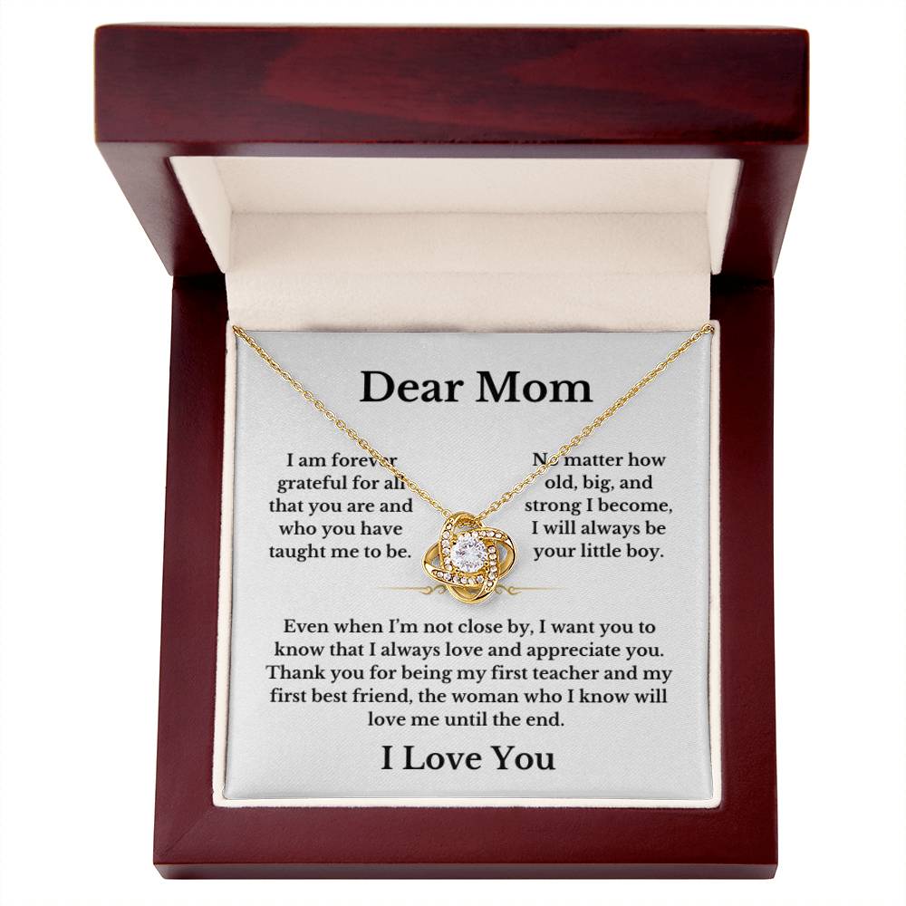 Dear Mom From Son Love Knot Gift Necklace