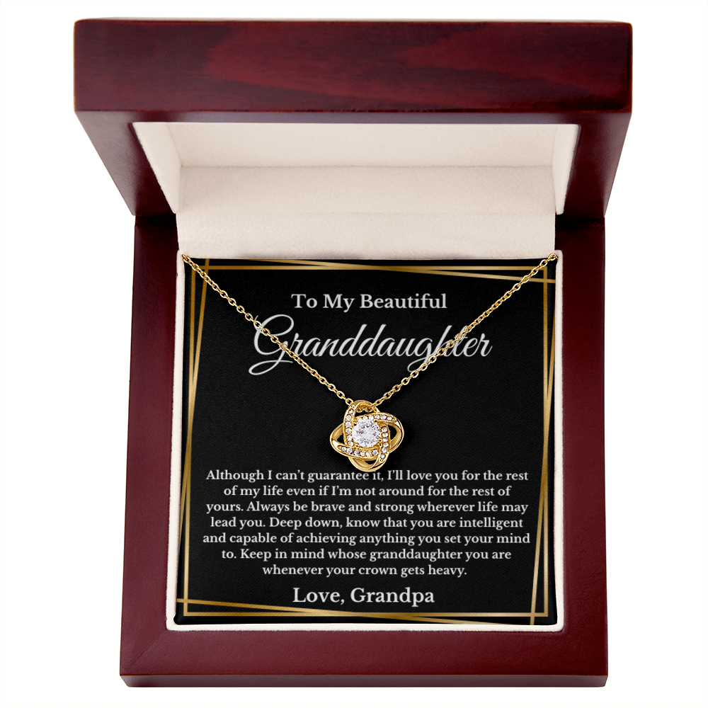 To My Beautiful Granddaughter Necklace From Grandpa