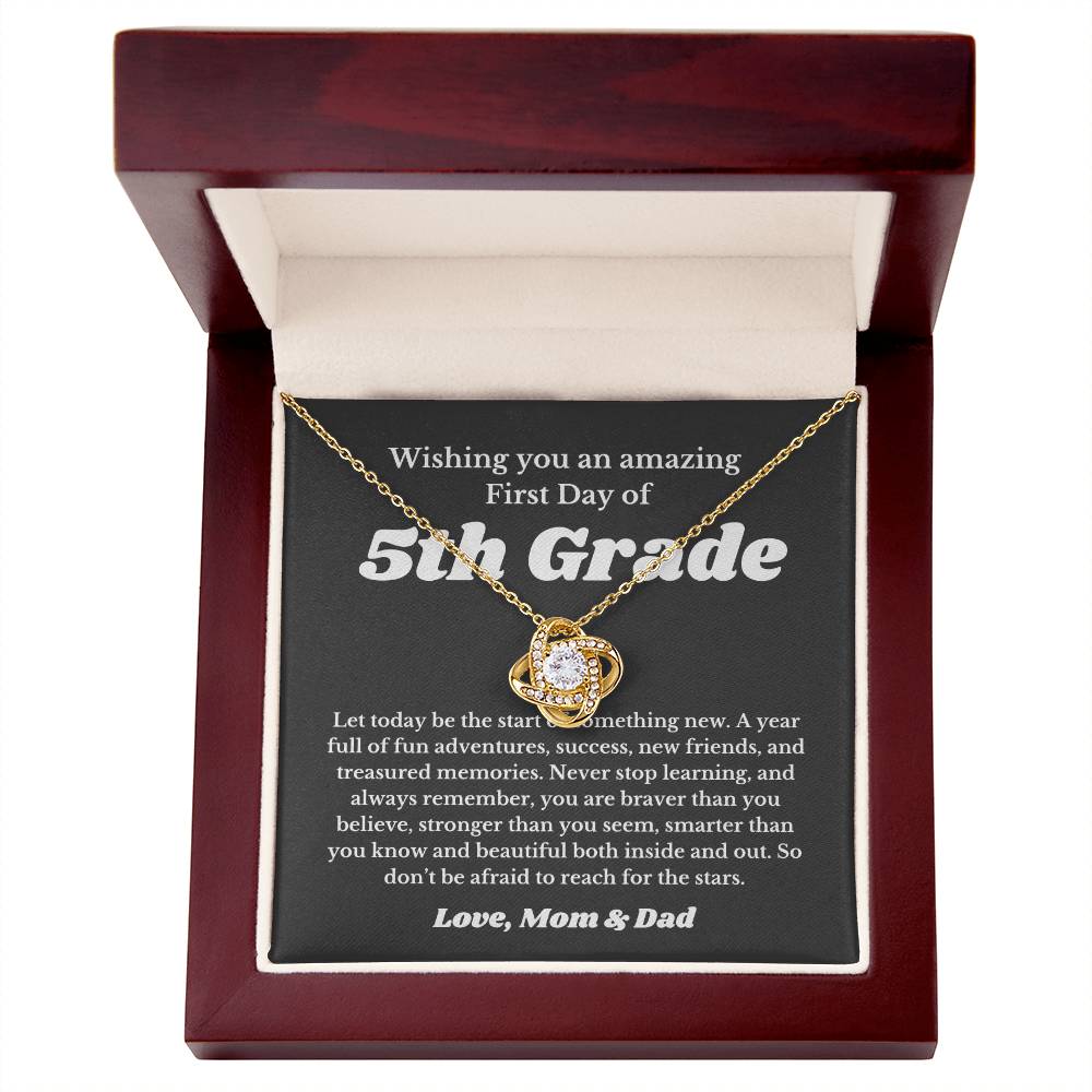 First Day Of 5th Grade , For Daughter, Son, Back To School Gift Necklace Jewelry, Elementary