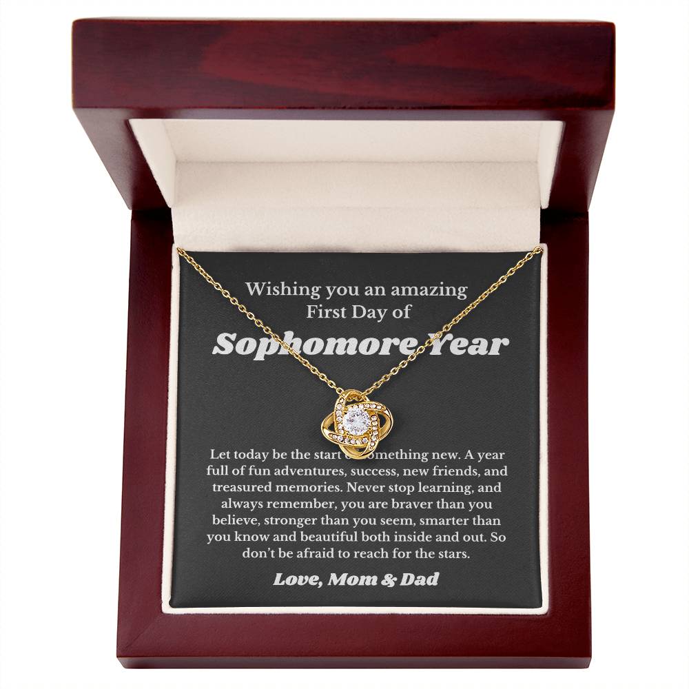 First Day Of Sophomore Year, For Daughter, Son, Back To School Gift Necklace Jewelry High School