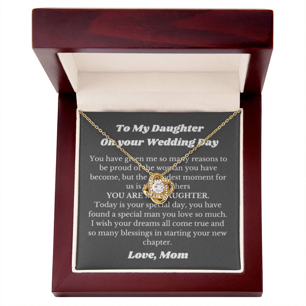 Necklace Gift for Daughter on Her Wedding Day from Mom, Bride Gift from Mom, Daughter Wedding Gifts