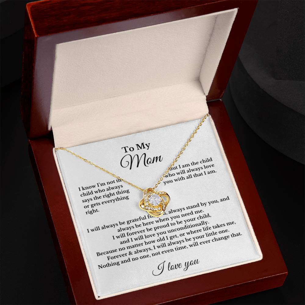 To My Mom Love Necklace Gift For Mothers Day, Valentines, Christmas, Her Birthday