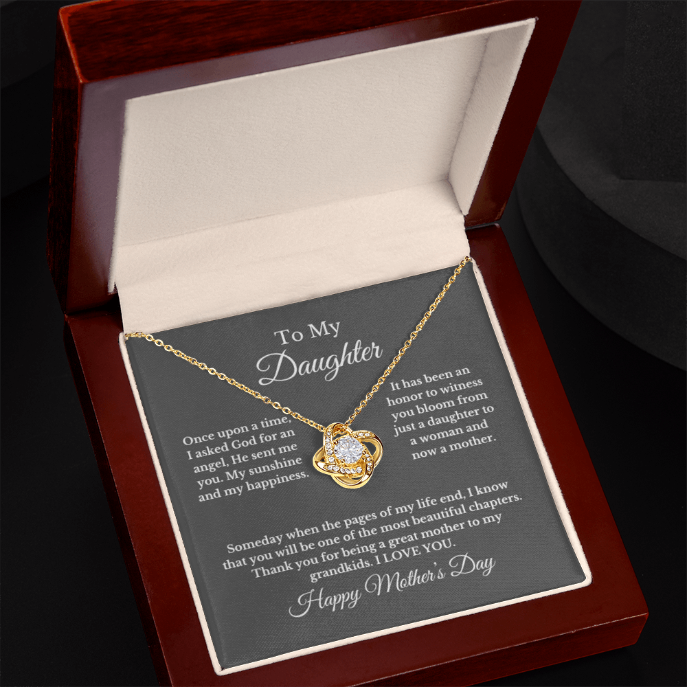 To Boyfriend's Mom Gift Forever Grateful Knot Necklace