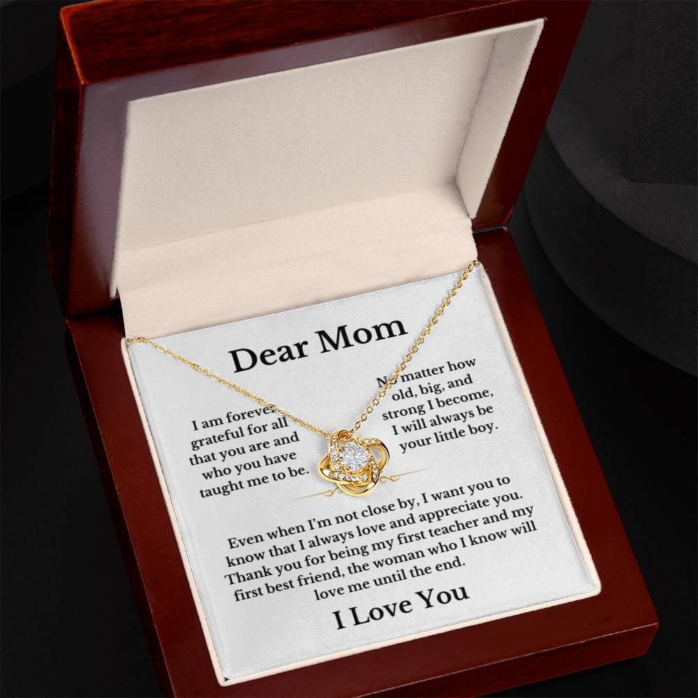 Dear Mom From Son Love Knot Gift Necklace