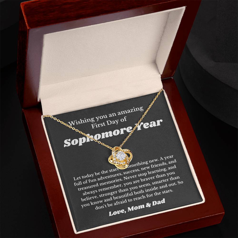 First Day Of Sophomore Year, For Daughter, Son, Back To School Gift Necklace Jewelry High School