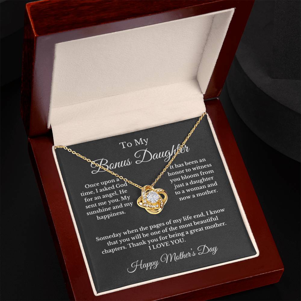 To My Bonus Daughter From Mom, Mother's Day Necklace