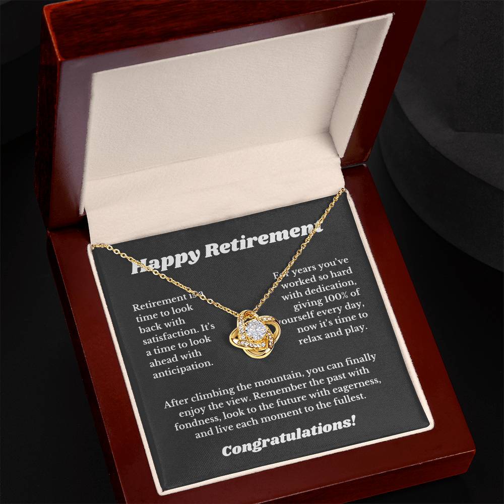 Happy Retirement Necklace Gift for Coworker, Family, Friend Jewelry, Congratulations