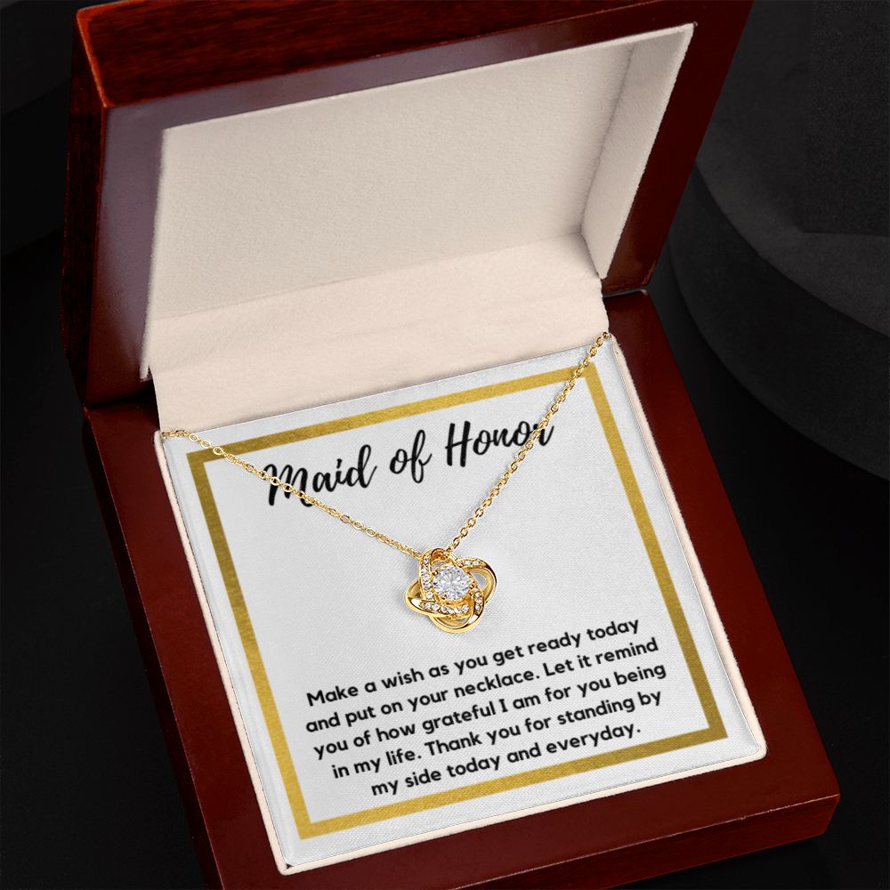 Maid of Honor Wedding Day Gift, Maid of Honor Necklace Gift, Maid of Honor Jewelry Gift, Maid of Honor Gift