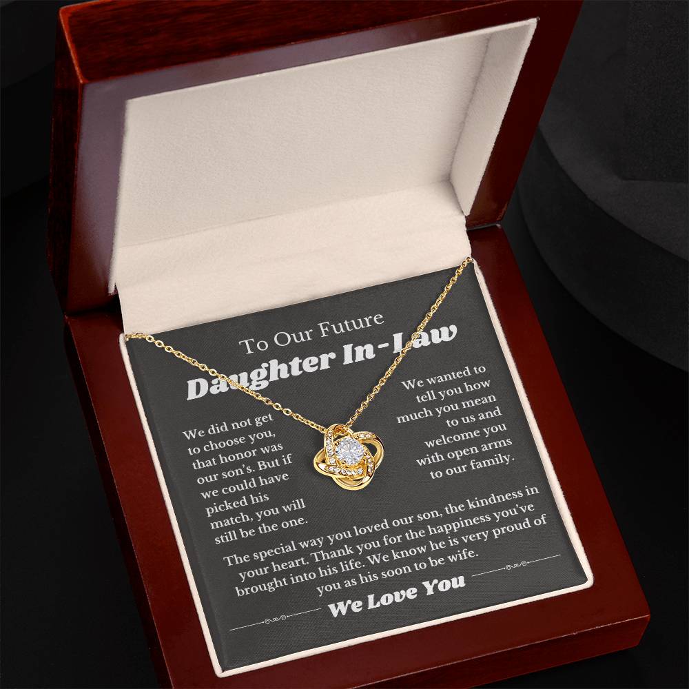 Future Daughter In Law Gift, Love Knot Necklace, Daughter In Law Into Family, Wedding Gift