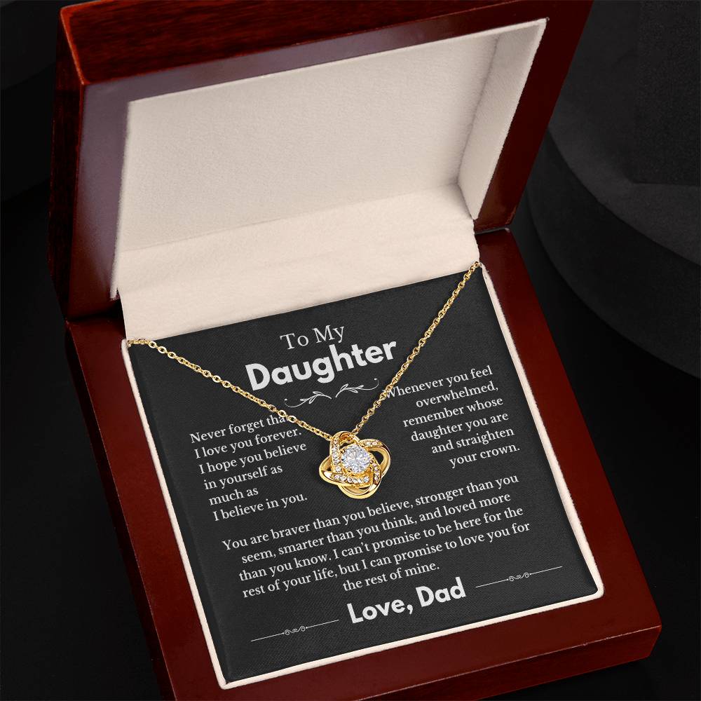 To My Daughter Crown Necklace From Dad