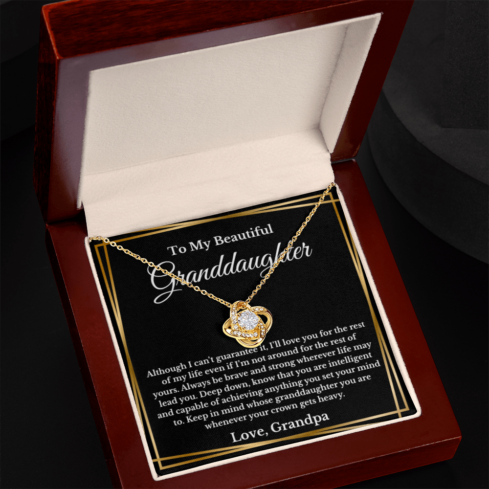 To My Beautiful Granddaughter Necklace From Grandpa