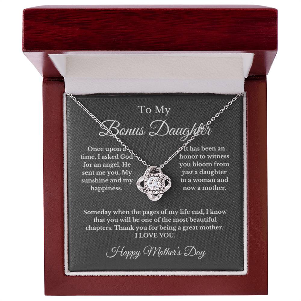 To My Bonus Daughter From Mom, Mother's Day Necklace