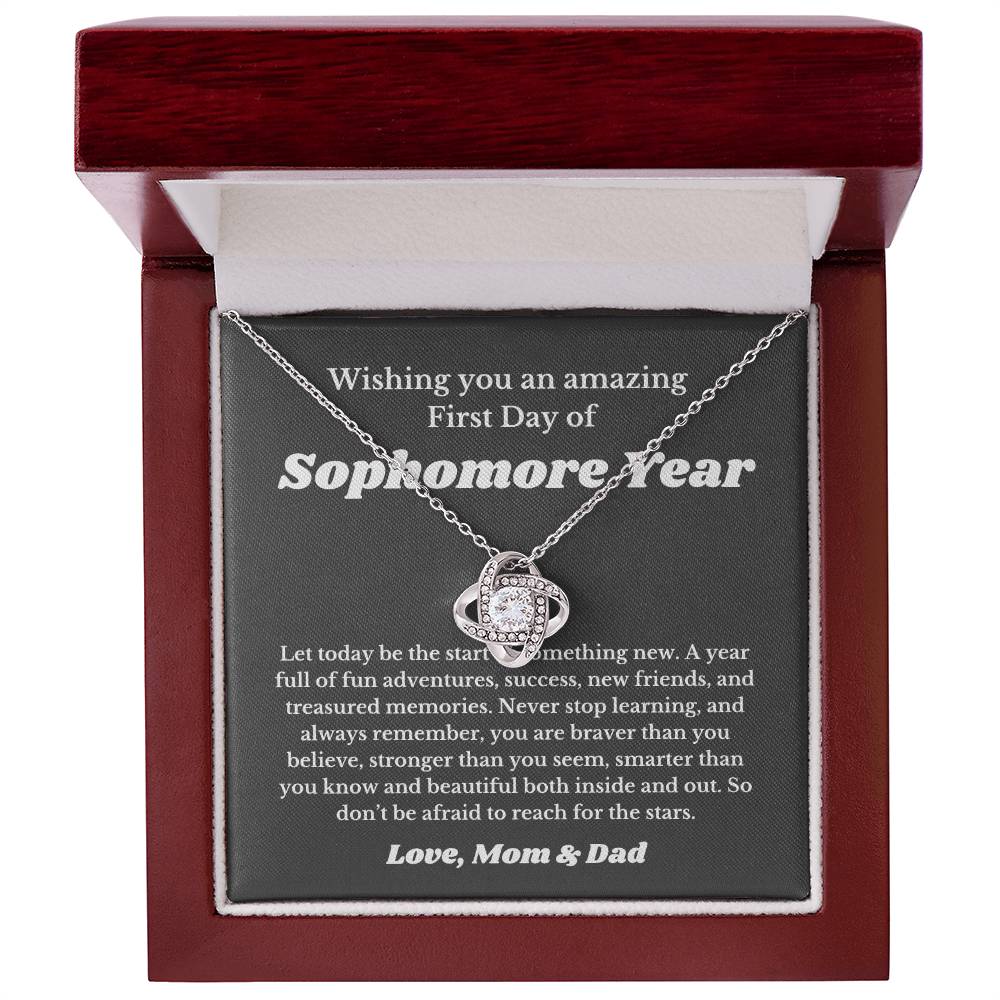 First Day Of Sophomore Year, For Daughter, Son, Back To School Gift Necklace Jewelry High School