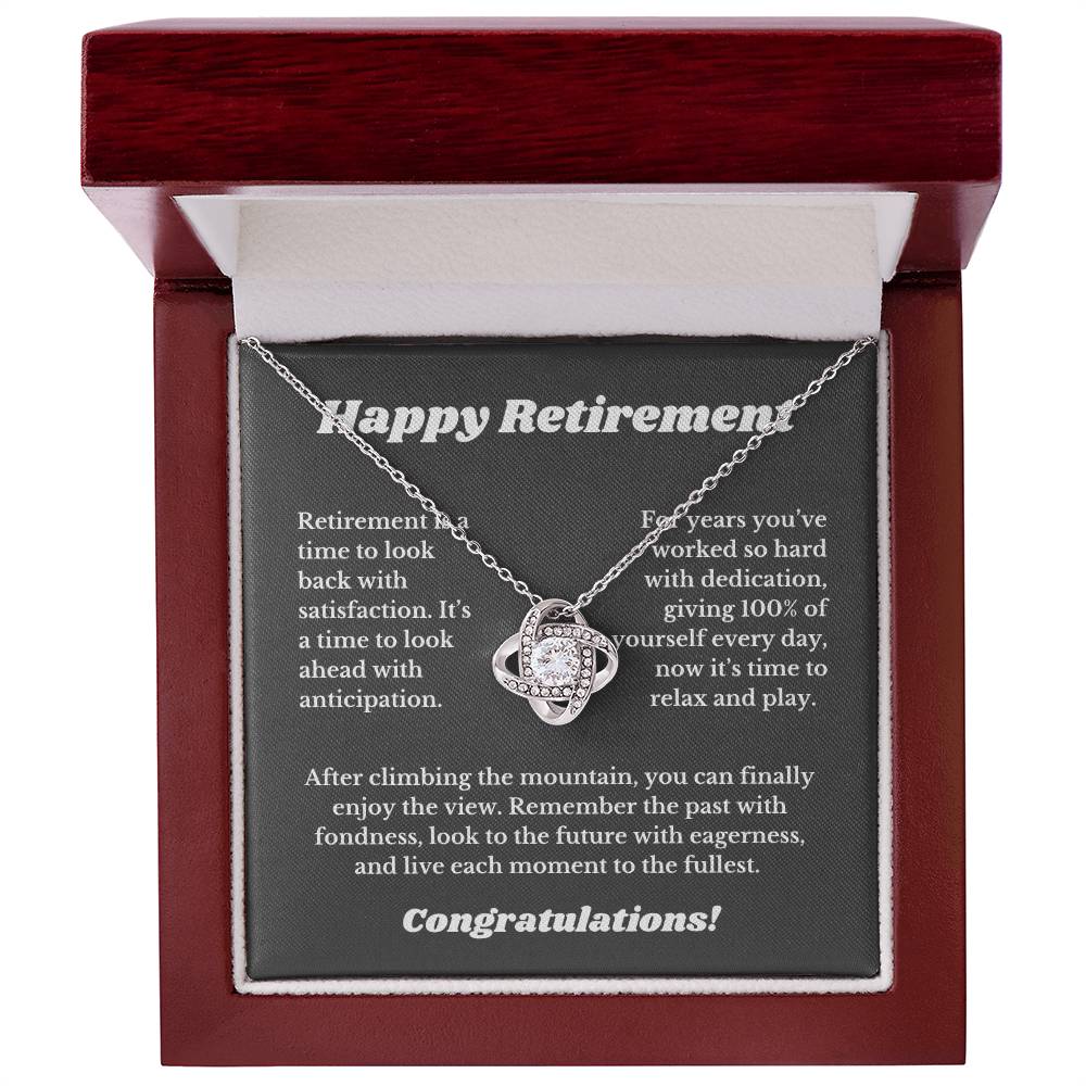 Happy Retirement Necklace Gift for Coworker, Family, Friend Jewelry, Congratulations