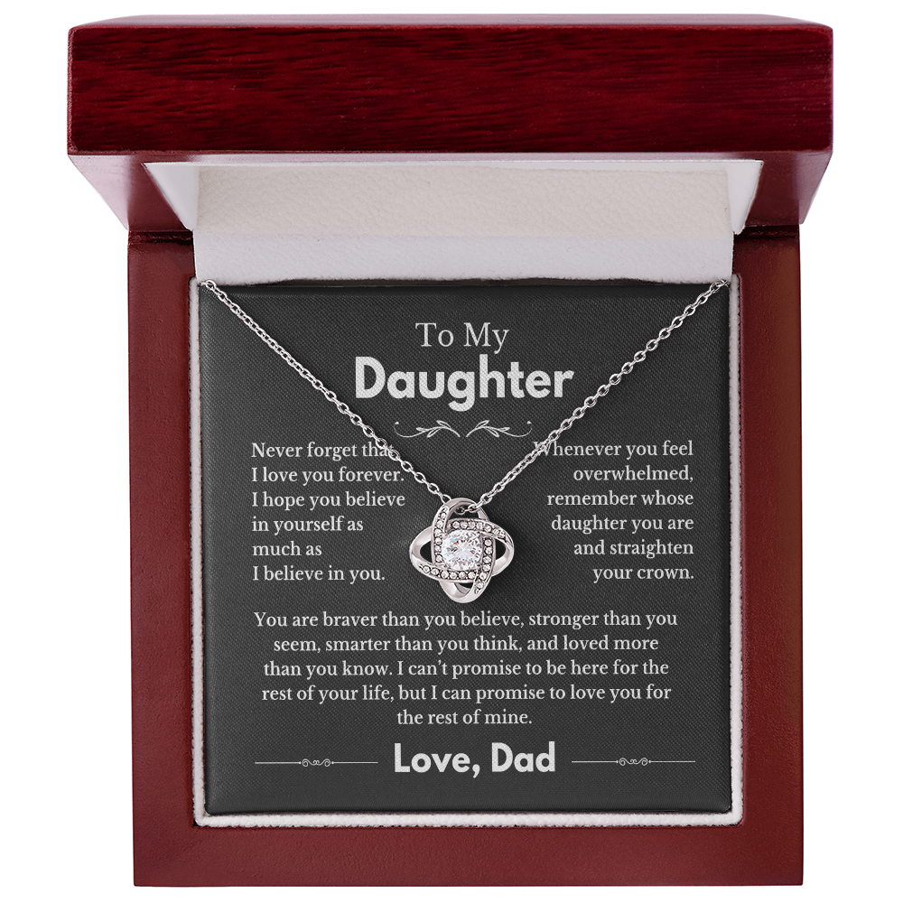 To My Daughter Crown Necklace From Dad