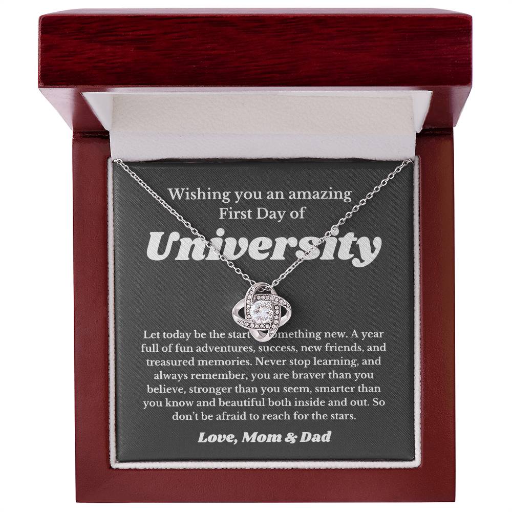 First Day Of University , For Daughter, Son, Back To School Gift Necklace Jewelry, College