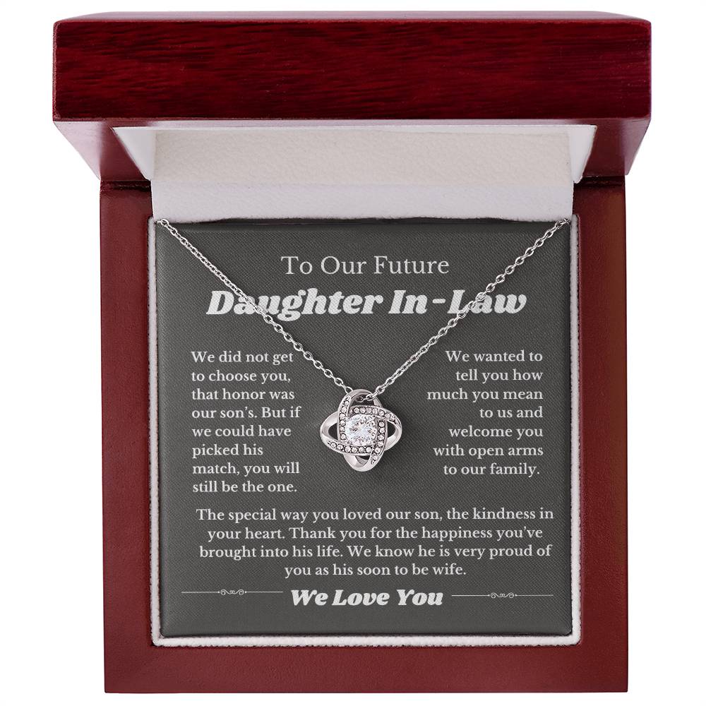 Future Daughter In Law Gift, Love Knot Necklace, Daughter In Law Into Family, Wedding Gift