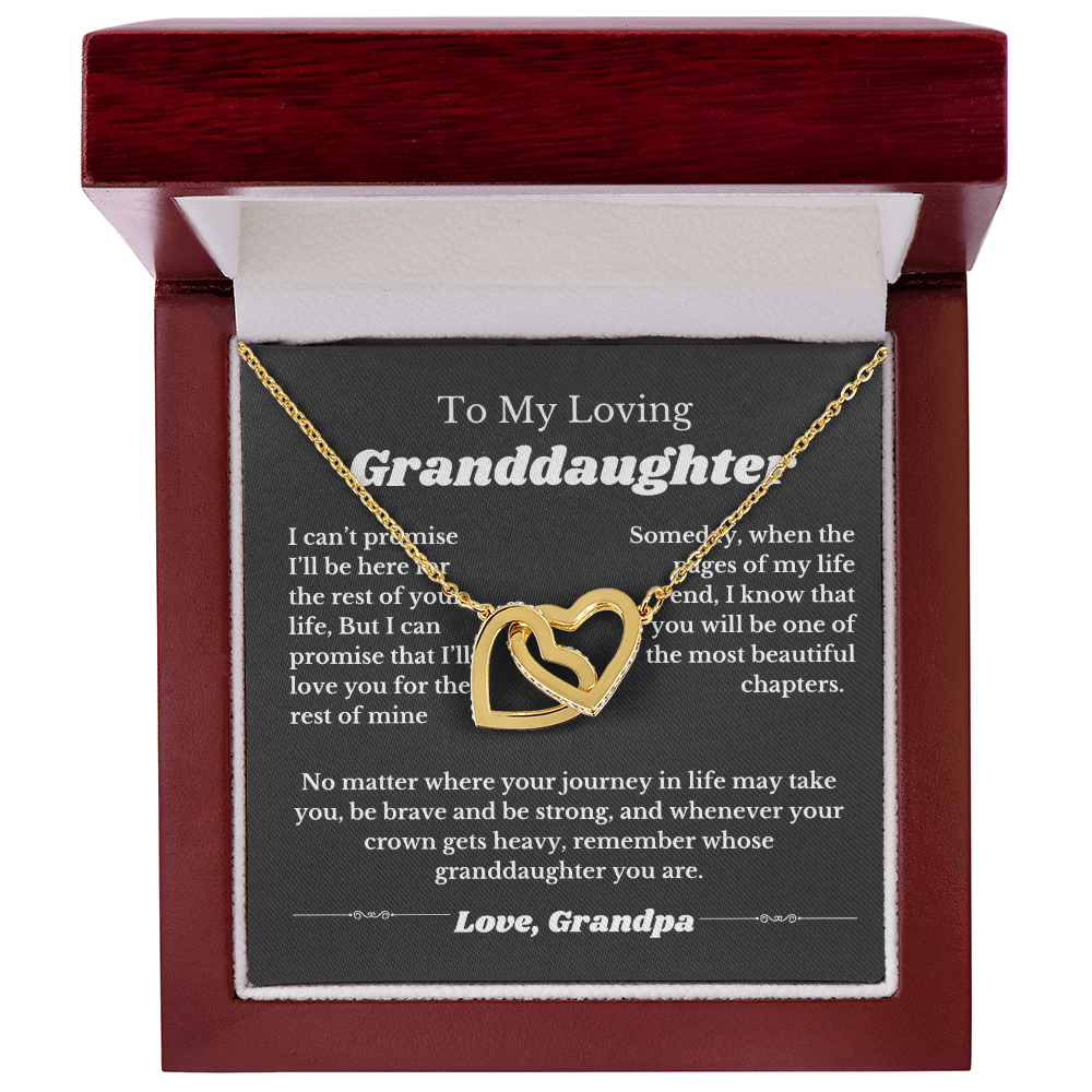 To My Daughter From Dad, Interlocking Hearts Necklace Gift from Father, Daughter Birthday, Wedding jewelry