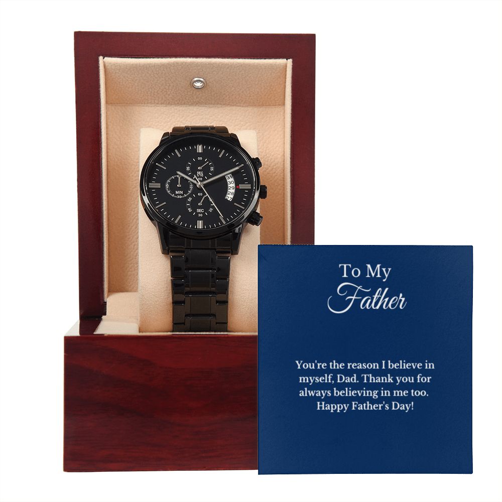Father's Day Message Card Watch, Fathers Day Gift From Daughter, Dad Gift From Son, Father's Day Gift From Wife, Father’s Day Card