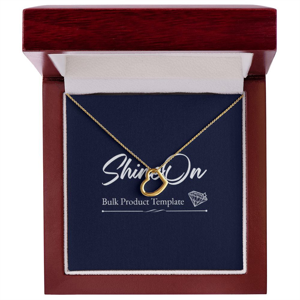 Gold Delicate Heart Necklace Template