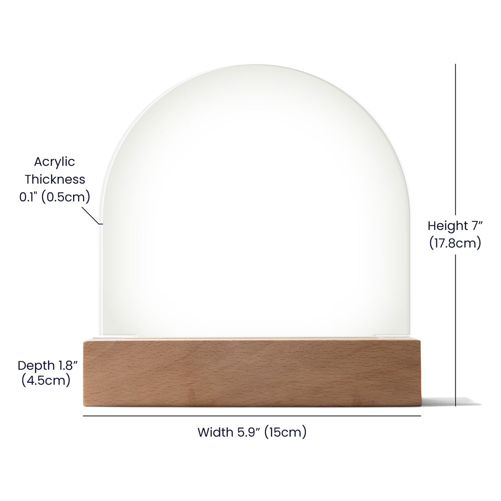 Acrylic Light Up Dome Plaque for Eagle Scout 2025 Gift