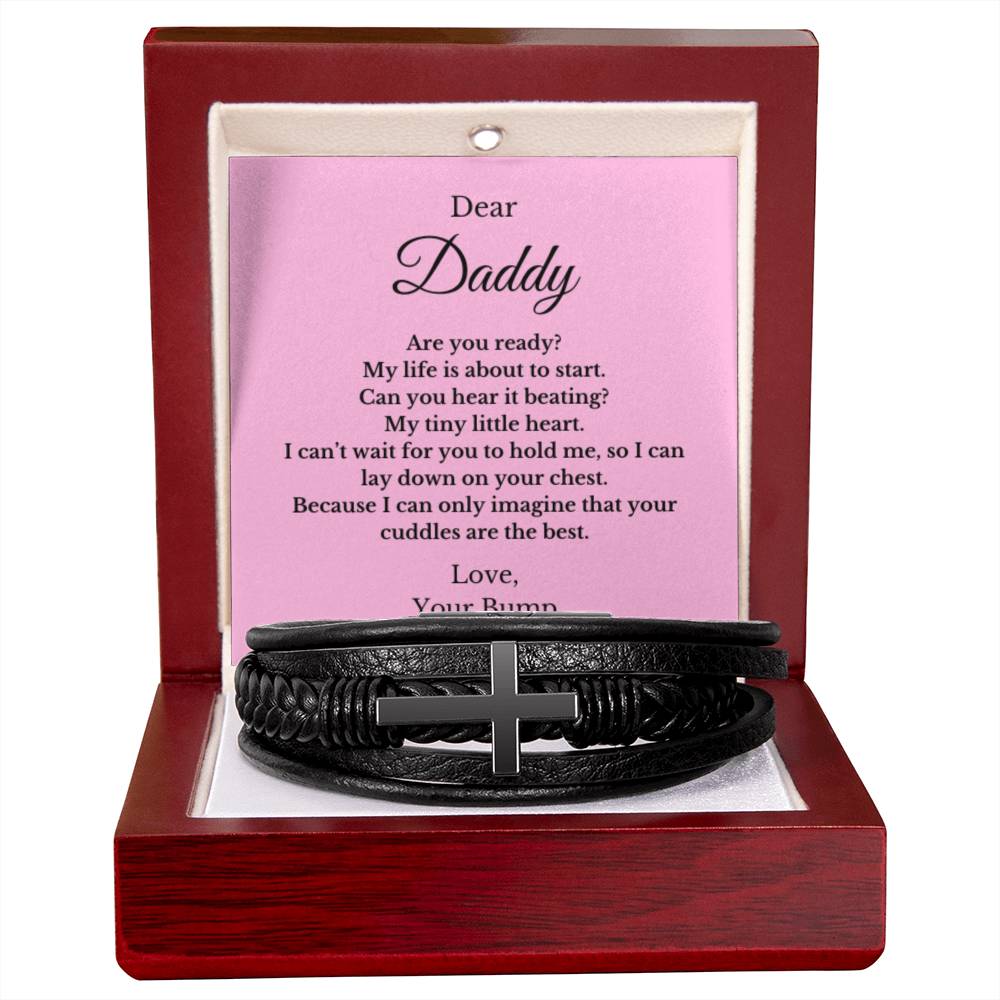 Cross Bracelet Jewelry For Father to be, Future Father, Future Dad from Baby Necklace, Father's Day