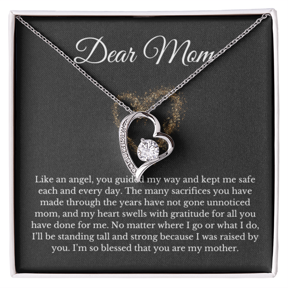 To My Mom Heart Necklace, For Mom From Daughter Son, Mother's Day Gift