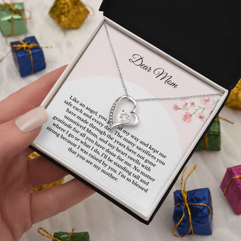 To My Mom Necklace Gifts, Gift For Mom For Mothers Day Heart Necklace For Mom