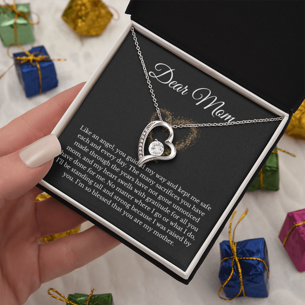 To My Mom Heart Necklace, For Mom From Daughter Son, Mother's Day Gift