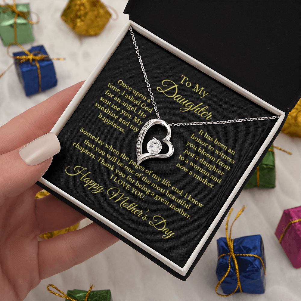 To My Daughter From Mom Dad, Mother's Day Love Necklace