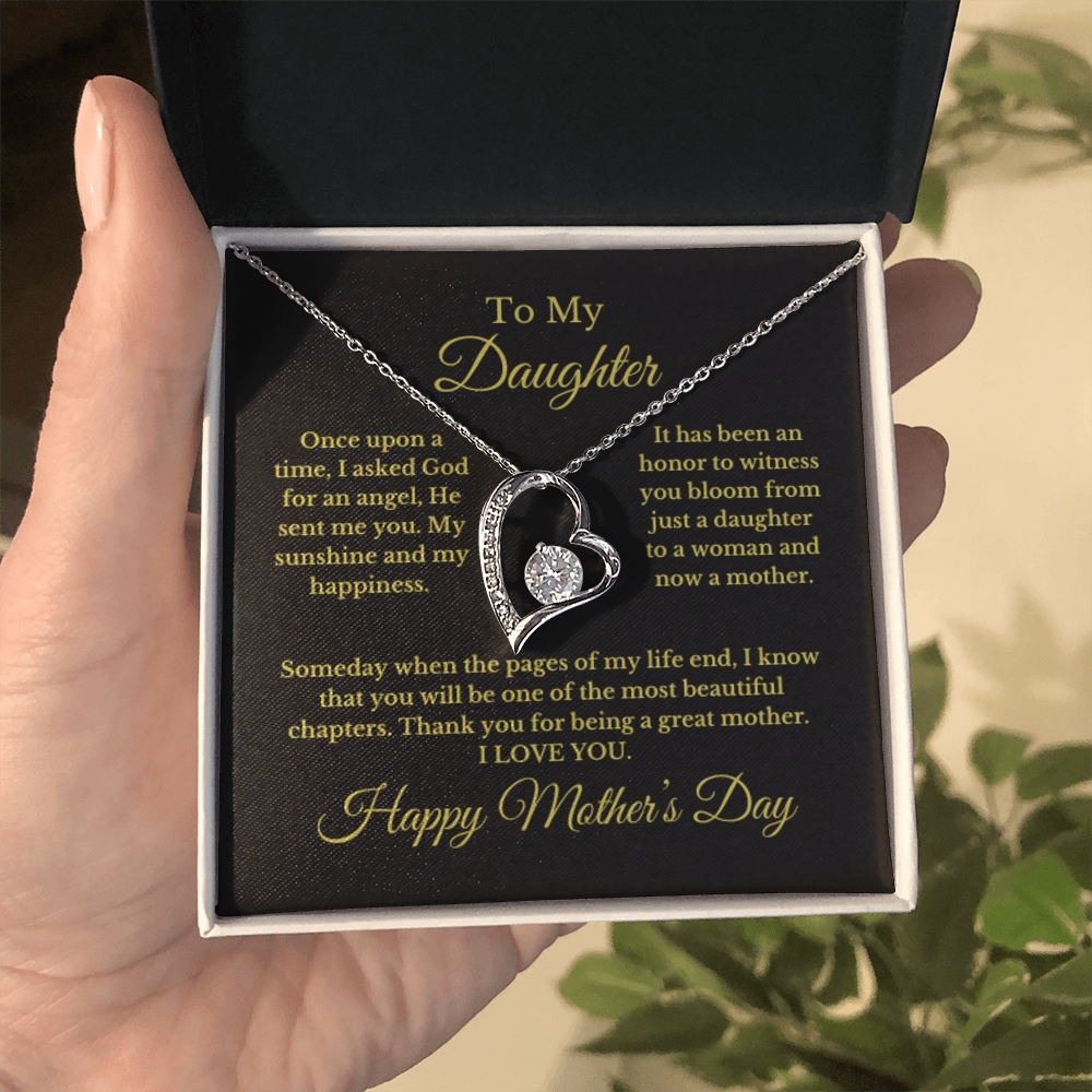 To My Daughter From Mom Dad, Mother's Day Love Necklace