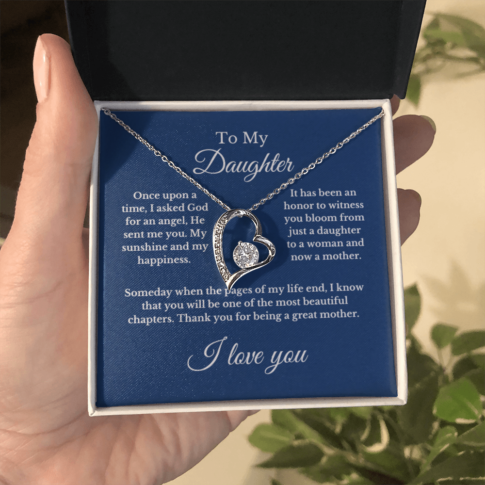 To My Daughter From Mom, Mother's Day Necklace Gift.